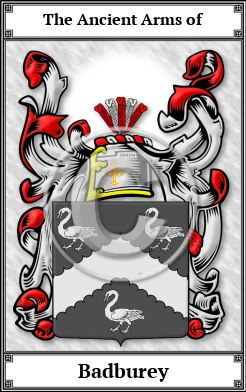 Badburey Family Crest Download (JPG)  Book Plated - 150 DPI