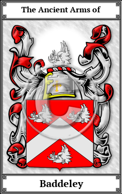 Baddeley Family Crest Download (JPG)  Book Plated - 150 DPI