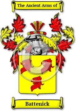 Battenick Family Crest Download (jpg) Legacy Series - 150 DPI
