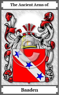 Baaden Family Crest Download (JPG) Book Plated - 600 DPI