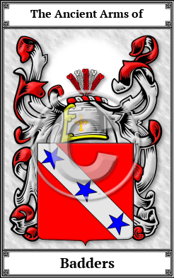 Badders Family Crest Download (JPG)  Book Plated - 150 DPI