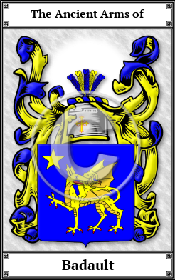 Badault Family Crest Download (JPG) Book Plated - 600 DPI