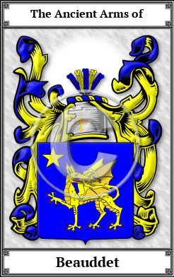 Beauddet Family Crest Download (JPG)  Book Plated - 150 DPI