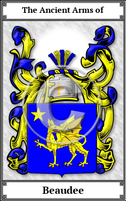 Beaudee Family Crest Download (JPG) Book Plated - 600 DPI