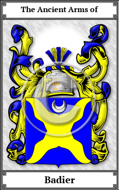 Badier Family Crest Download (JPG)  Book Plated - 150 DPI