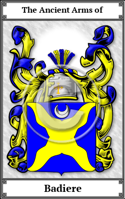 Badiere Family Crest Download (JPG)  Book Plated - 150 DPI