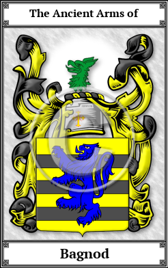 Bagnod Family Crest Download (JPG)  Book Plated - 150 DPI
