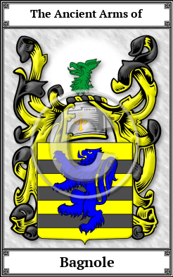 Bagnole Family Crest Download (JPG)  Book Plated - 150 DPI