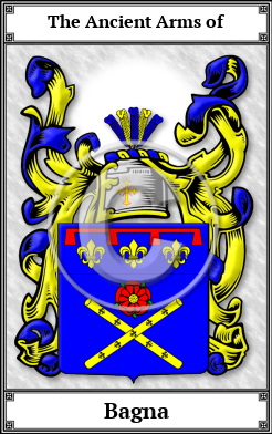 Bagna Family Crest Download (JPG)  Book Plated - 150 DPI