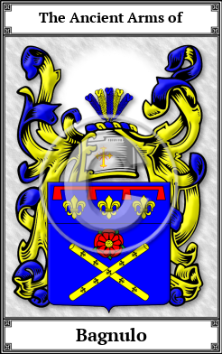 Bagnulo Family Crest Download (JPG)  Book Plated - 150 DPI