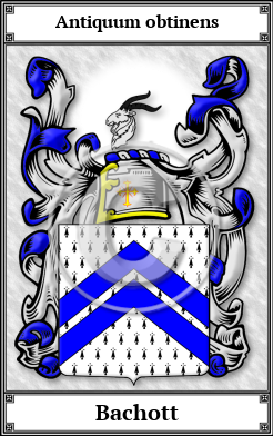 Bachott Family Crest Download (JPG) Book Plated - 600 DPI