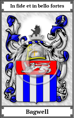 Bagwell Family Crest Download (JPG)  Book Plated - 150 DPI