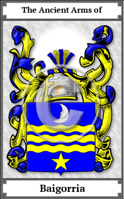 Baigorria Family Crest Download (JPG) Book Plated - 600 DPI