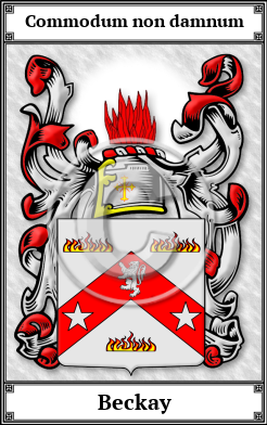 Beckay Family Crest Download (JPG)  Book Plated - 150 DPI