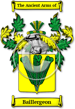 Baillergeon Family Crest Download (jpg) Legacy Series - 150 DPI