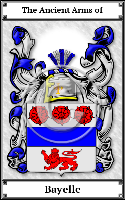 Bayelle Family Crest Download (JPG)  Book Plated - 150 DPI
