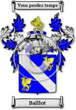 Baillot Family Crest Download (JPG) Legacy Series - 600 DPI