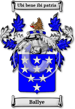 Ballye Family Crest Download (jpg) Legacy Series - 150 DPI