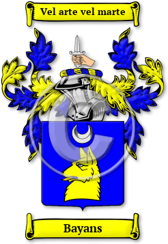 Bayans Family Crest Download (jpg) Legacy Series - 150 DPI