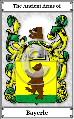 Bayerle Family Crest Download (JPG)  Book Plated - 150 DPI