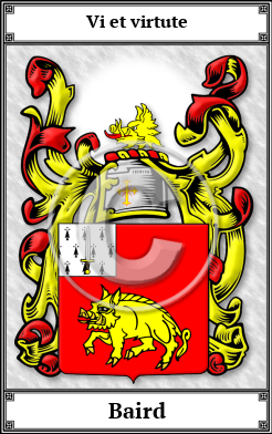 Baird Family Crest Download (JPG) Book Plated - 600 DPI