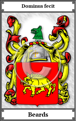 Beards Family Crest Download (JPG)  Book Plated - 150 DPI