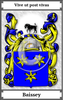 Baissey Family Crest Download (JPG) Book Plated - 600 DPI