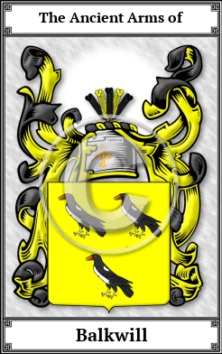 Balkwill Family Crest Download (JPG)  Book Plated - 150 DPI