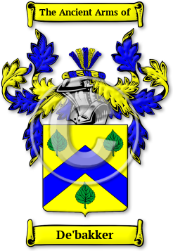 De'bakker Family Crest Download (jpg) Legacy Series - 150 DPI