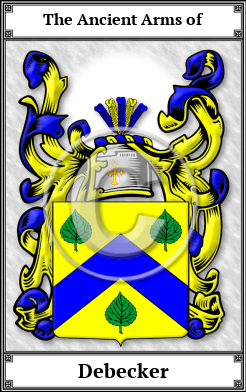 Debecker Family Crest Download (JPG)  Book Plated - 150 DPI