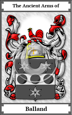 Balland Family Crest Download (JPG) Book Plated - 600 DPI