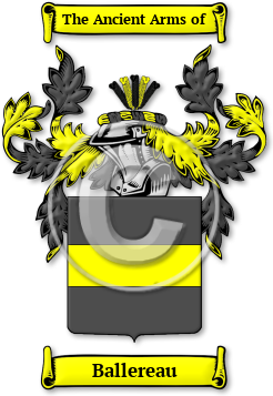 Ballereau Family Crest Download (jpg) Legacy Series - 150 DPI