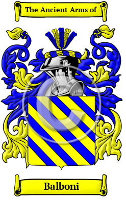 Balboni Family Crest Download (JPG) Heritage Series - 600 DPI