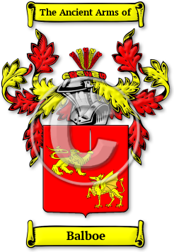 Balboe Family Crest Download (jpg) Legacy Series - 150 DPI