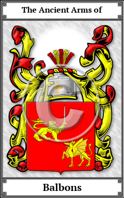 Balbons Family Crest Download (JPG)  Book Plated - 150 DPI
