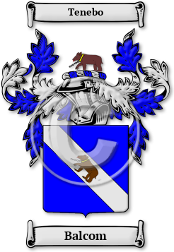 Balcom Family Crest Download (jpg) Legacy Series - 150 DPI