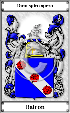 Balcon Family Crest Download (JPG) Book Plated - 600 DPI