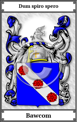 Bawcom Family Crest Download (JPG)  Book Plated - 150 DPI