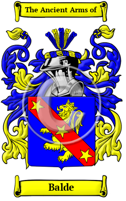 Balde Family Crest/Coat of Arms