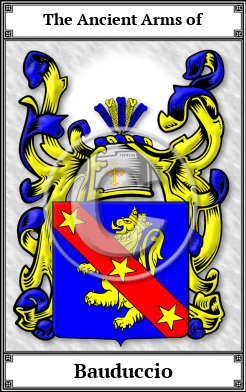 Bauduccio Family Crest Download (JPG)  Book Plated - 150 DPI