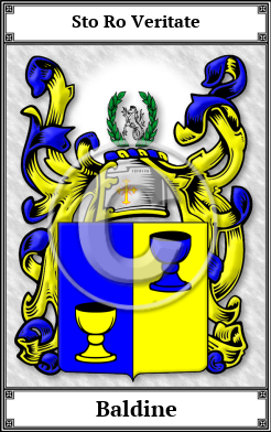 Baldine Family Crest Download (JPG)  Book Plated - 150 DPI