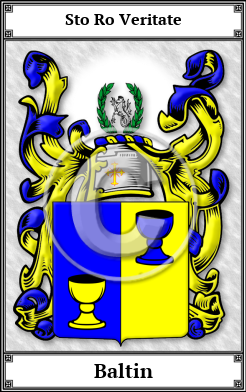 Baltin Family Crest Download (JPG)  Book Plated - 150 DPI