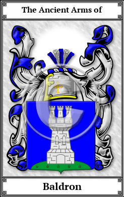 Baldron Family Crest Download (JPG) Book Plated - 600 DPI