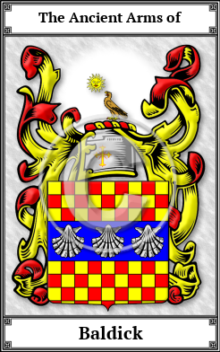 Baldick Family Crest Download (JPG) Book Plated - 600 DPI
