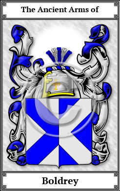 Boldrey Family Crest Download (JPG) Book Plated - 600 DPI