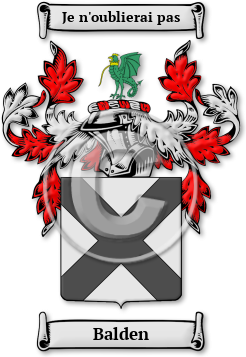 Balden Family Crest Download (jpg) Legacy Series - 150 DPI
