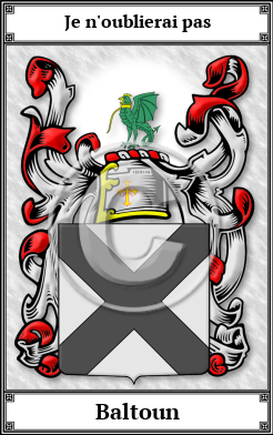 Baltoun Family Crest Download (JPG) Book Plated - 600 DPI