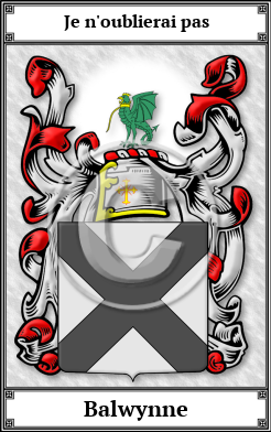 Balwynne Family Crest Download (JPG)  Book Plated - 150 DPI