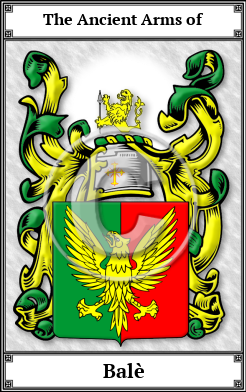 Balè Family Crest Download (JPG) Book Plated - 600 DPI