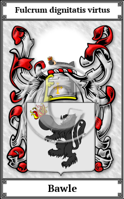 Bawle Family Crest Download (JPG)  Book Plated - 150 DPI